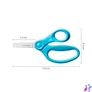 Kép 4/6 - Olló, óvodai, 13 cm, FISKARS, türkizkék