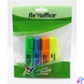 Kép 1/3 - Szövegkiemelő készlet, 1-4 mm, FLEXOFFICE "HL05", 4 különböző szín