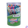 Kép 1/6 - Zseléstoll, 0,35 mm, nyomógombos, vegyes színű test, FLEXOFFICE "Trendee", kék