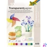 Kép 1/2 - Transzparens papír, A4, 115 g, 10 lap, FOLIA, vegyes színek