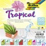 Kép 1/5 - Origami papír, 15x15 cm, 80 g, 50 lap, FOLIA "Tropical", 10 különböző minta