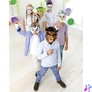 Kép 8/8 - Kreatív maszk, 6 db, fehér, FOLIA, ijesztő