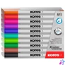 Kép 1/3 - Tábla- és flipchart marker készlet, 1-3 mm kúpos, KORES "K-Marker W1", 10 különböző szín