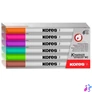 Kép 1/3 - Tábla- és flipchart marker készlet, 1-3 mm kúpos, KORES "K-Marker W1", 6 különböző szín