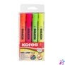 Kép 2/2 - Szövegkiemelő készlet, 0,5-5 mm, KORES "High Liner Plus", 4 különböző szín