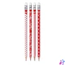 Kép 1/2 - Grafitceruza radírral, HB, háromszögletű, KORES, piros-fehér