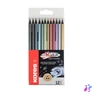 Kép 1/5 - Színes ceruza készlet, háromszögletű, KORES "Kolores Style Metallic", 12 metál szín