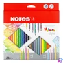 Kép 1/2 - Színes ceruza készlet, háromszögletű, KORES "Kolores Style", 26 különböző szín