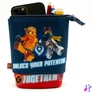 Kép 3/3 - Tolltartó, cipzáras, pop-up, LEGO "Ninjago Together", kék-piros-mintás