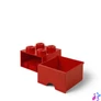 Kép 3/9 - Tárolódoboz, fiókos, LEGO "Brick", piros