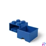 Kép 3/3 - Tárolódoboz, fiókos, LEGO "Brick", kék
