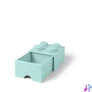 Kép 1/9 - Tárolódoboz, fiókos, LEGO "Brick", vízkék