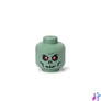 Kép 1/3 - Tárolódoboz, fej, kicsi, LEGO, Green Skeleton