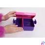 Kép 2/3 - Uzsonnás doboz, LEGO "Bee", lila-rózsaszín-mintás