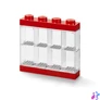 Kép 2/3 - Gyűjtődoboz, minifiguráknak, 8 rekesz, LEGO, piros