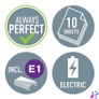 Kép 6/7 - Tűzőgép, elektromos, No.10, 10 lap, LEITZ "Wow", jégkék