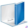 Kép 3/5 - Gyűrűs könyv, 2 gyűrű, D alakú, 40 mm, A4 Maxi, karton, LEITZ "Wow", kék