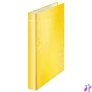 Kép 1/5 - Gyűrűs könyv, 4 gyűrű, D alakú, 40 mm, A4 Maxi, karton, LEITZ "Wow", sárga