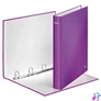 Kép 3/5 - Gyűrűs könyv, 4 gyűrű, D alakú, 40 mm, A4 Maxi, karton, LEITZ "Wow", lila