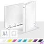 Kép 2/5 - Gyűrűs könyv, 4 gyűrű, D alakú, 40 mm, A4 Maxi, karton, LEITZ "Wow", fehér
