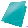 Kép 2/5 - Gumis mappa, 15 mm, karton, A4, LEITZ "Wow", jégkék