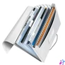 Kép 4/5 - Harmonikamappa, A4, PP, 6 rekeszes, LEITZ "Wow", fehér