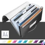 Kép 2/5 - Harmonikamappa, A4, PP, 6 rekeszes, LEITZ "Wow", fekete