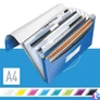 Kép 2/5 - Harmonikamappa, A4, PP, 6 rekeszes, LEITZ "Wow", kék