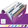 Kép 2/5 - Harmonikamappa, A4, PP, 6 rekeszes, LEITZ "Wow", lila