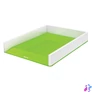 Kép 1/5 - Irattálca, műanyag, kettős színhatású, LEITZ "Wow", zöld