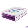 Kép 4/5 - Irattálca, műanyag, kettős színhatású, LEITZ "Wow", lila