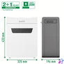 Kép 7/8 - Iratmegsemmisítő, konfetti, 8 lap, LEITZ "IQ Protect 8X"