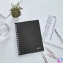 Kép 7/10 - Spirálfüzet, A5, kockás, 80 lap, LEITZ "Wow", fekete