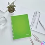 Kép 3/10 - Spirálfüzet, A5, kockás, 80 lap, LEITZ "Wow", zöld