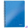 Kép 1/10 - Spirálfüzet, A5, kockás, 80 lap, LEITZ "Wow", kék