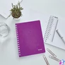 Kép 3/10 - Spirálfüzet, A5, kockás, 80 lap, LEITZ "Wow", lila