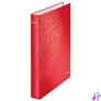 Kép 1/3 - Gyűrűs könyv, 2 gyűrű, D alakú, 40 mm, A4 Maxi, karton, LEITZ "Wow", piros