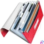 Kép 2/4 - Harmonikamappa, A4, PP, 6 rekeszes, LEITZ "Wow", piros