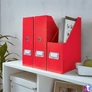 Kép 3/4 - Iratpapucs, PP/karton, 95 mm, LEITZ "Click&Store", piros