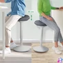 Kép 7/9 - Állószék, billenő, ergonomikus, LEITZ "Ergo Active", világosszürke