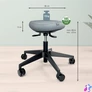Kép 2/7 - Munkaszék, görgős, ergonomikus, LEITZ "Ergo Comfort Active", világosszürke