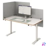 Kép 3/9 - Térelválasztó, asztali, 70x60 cm, állítható magasságú, LEITZ
