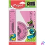 Kép 1/4 - Vonalzókészlet, műanyag, törhetetlen, 3 darabos, MAPED "Twist`n Flex"