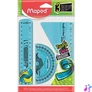 Kép 2/4 - Vonalzókészlet, műanyag, törhetetlen, 3 darabos, MAPED "Twist`n Flex"