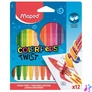 Kép 1/3 - Zsírkréta, kitekerhető, MAPED "Color`Peps", 12 különböző szín