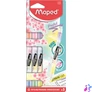 Kép 1/7 - Szövegkiemelő készlet, 1-5 mm, kétvégű, MAPED "Fluo Peps Duo", 6 különböző pasztell szín