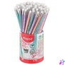 Kép 2/5 - Grafitceruza radírral, ceruzatartó, HB, háromszögletű, MAPED "Black`Peps Pastel", vegyes pasztell színek