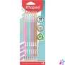 Kép 1/6 - Grafitceruza radírral, HB, háromszögletű, MAPED "Black`Peps Glitter Deco", vegyes pasztell színek
