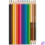 Kép 2/2 - Színes ceruza készlet, háromszögletű, MAPED "Color`Peps World", 12 különböző szín + 3 kétvégű bőrtónus ceruza