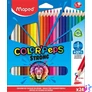 Kép 1/7 - Színes ceruza készlet, háromszögletű, MAPED "Color`Peps Strong", 24 különböző szín